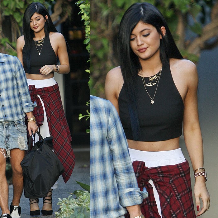 Kylie Jenner stopping by Andy LeCompte Salon in West Hollywood, California, on September 16, 2014