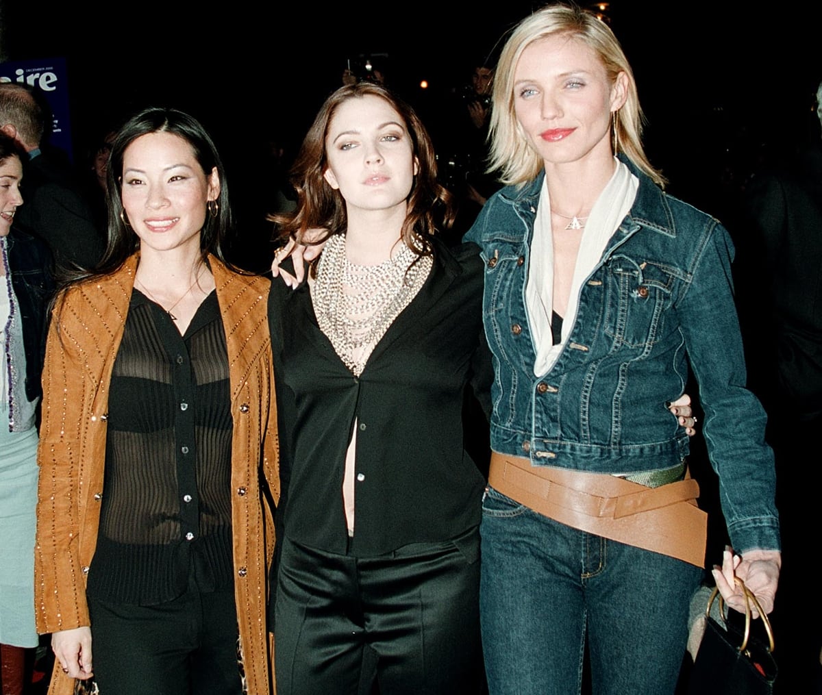 Lucy Liu, Drew Barrymore, and Cameron Diaz attend the "Charlie's Angels" New York City Premiere