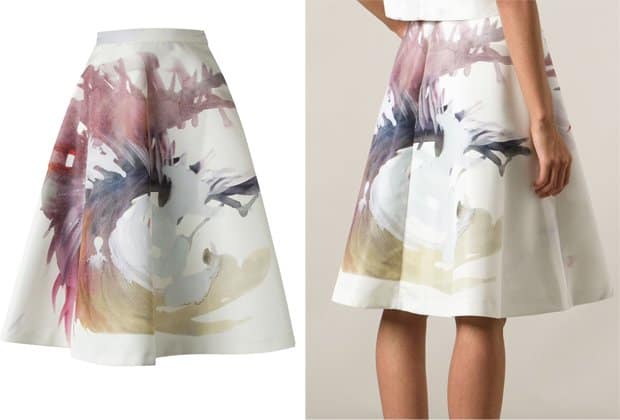 MSGM Painterly Print Skirt