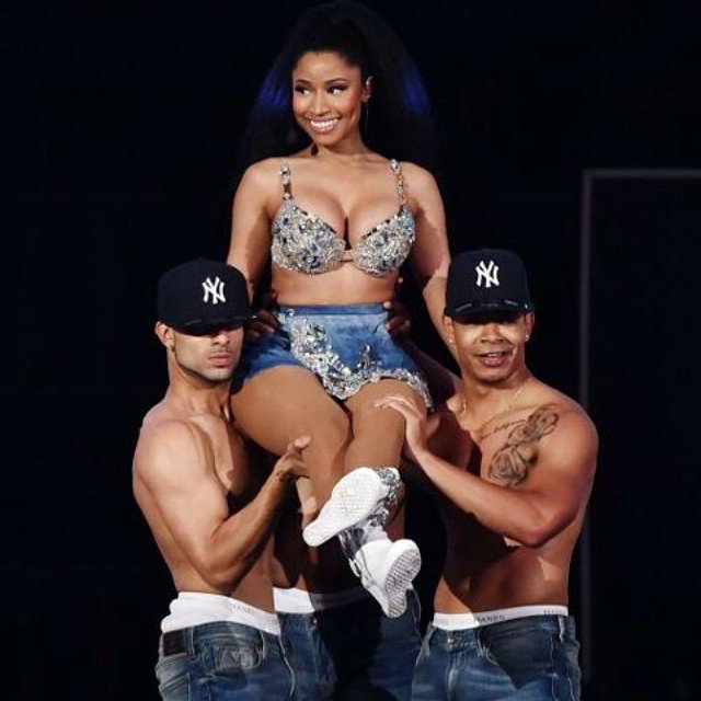 Shared by Nicki Minaj on Instagram with the caption 'My darlingz, I wish you could've seen the choreography on the 2nd verse of ANACONDA last night. It was absolutely divine. CBS decided not to show it. Had they told us this before, we would have changed the choreo so that you guys could see the full performance from beginning to end. They already had you tuned in tho. Artists spend so much of their own money, time and passion to deliver their fans great performances. But ultimately, our art usually falls into the hands of people who care nothing about our art and creativity. Promise you'll get to see this new choreo soon. Love uuuuuuuuuu!!!!!!! 11.24 ~ The Pinkprint'