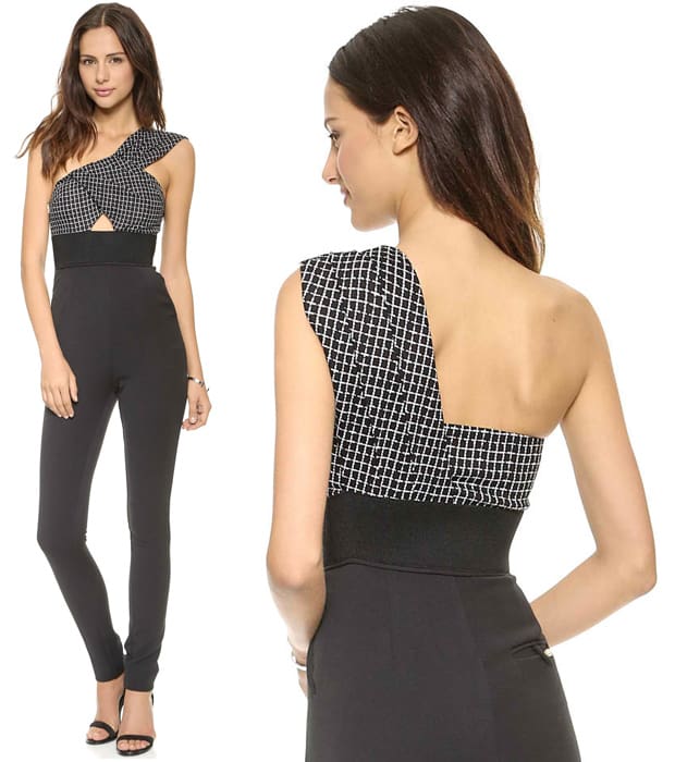 Self Portrait One Shoulder Jumpsuit