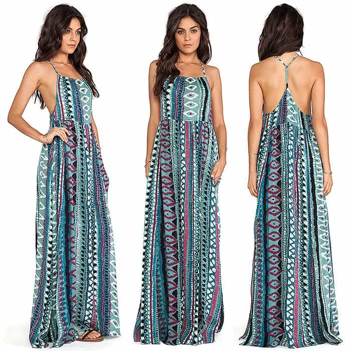 Somedays Lovin "Liar Liar" Geo-Stripe Maxi Dress