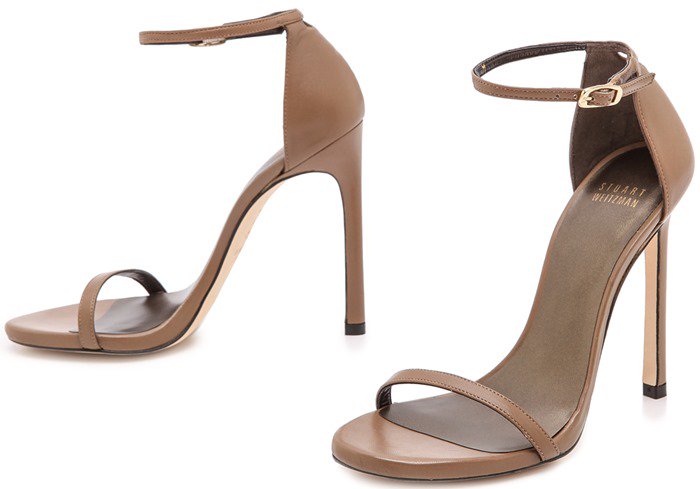 Stuart Weitzman Brown Nudist Sandals Truffle