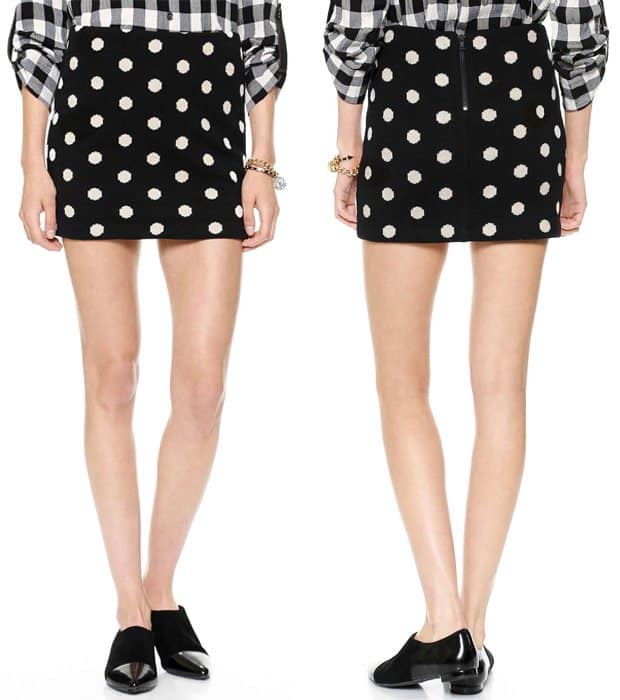 alice + olivia Elana Polka Dot Miniskirt