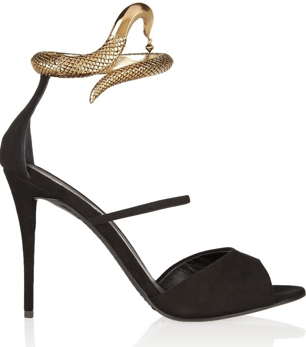 Giuseppe Zanotti Snake-Effect Metal-Band Sandals