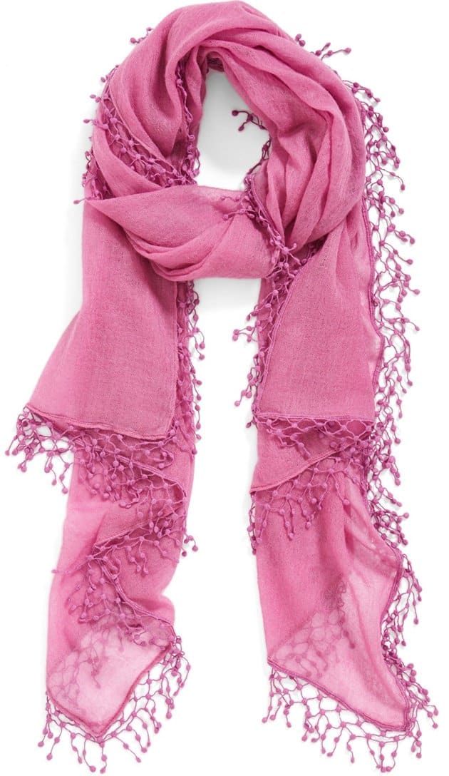 La Florentina Pompom Cashmere Scarf