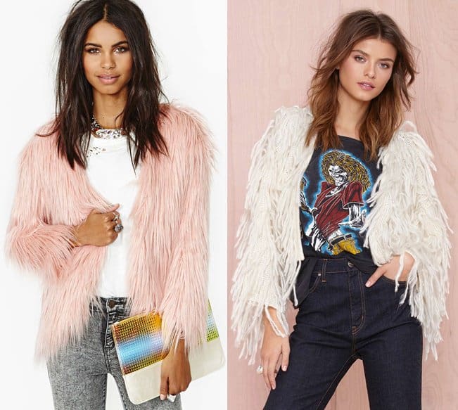 Nasty Gal Fairy Floss Faux Fur Jacket and Nasty Gal Shag Queen Jacket