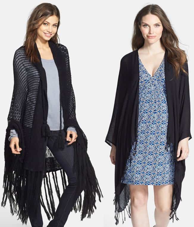 Wildfox Garden Fringe Shawl and Tart Maternity Tama Fringed Wrap