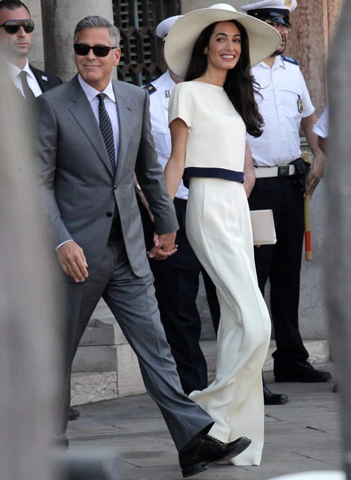 Amal Alamuddin's custom-made Stella McCartney two-piece suit