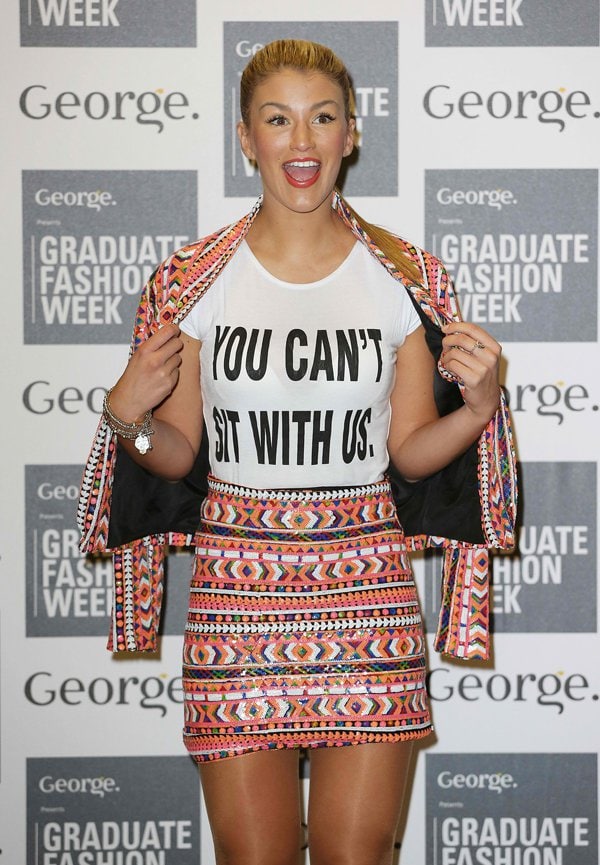 Amy Willerton arrives at the GWF Awards Show during day 4 of Graduate Fashion Week 2014 in London on June 30, 2014