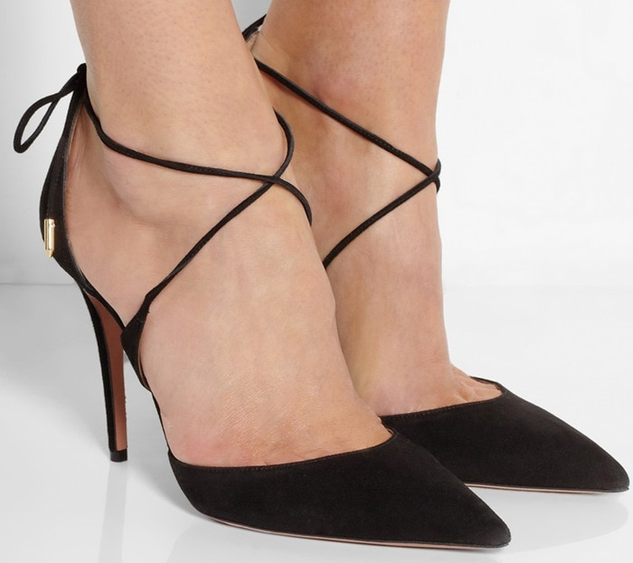 Aquazzura "Matilde" Laced d'Orsay Pumps