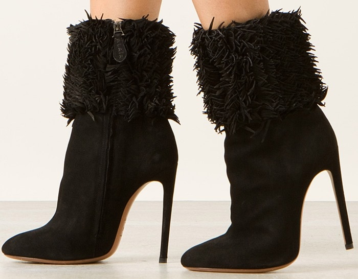 Azzedine Alaïa Black High Heel Suede Ankle Boots