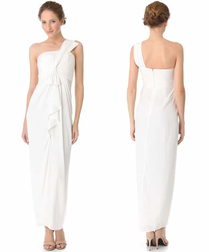 BCBGMAXAZRIA Barbara One Shoulder Gown