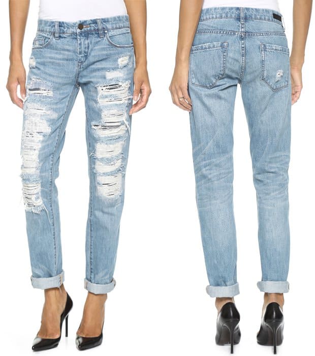 Blank Denim Distressed Boyriend Jeans