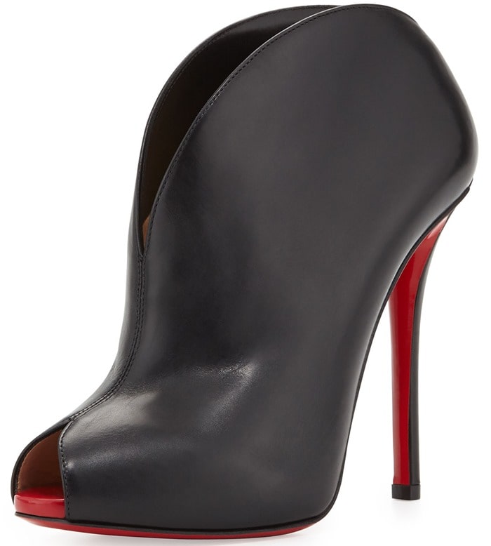 Christian Louboutin "Chester" Peep-Toe Red-Sole Booties