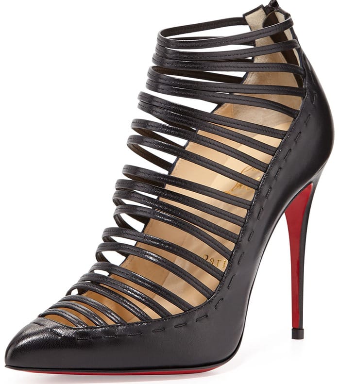 Christian Louboutin "Gortik" Strappy Red-Sole Booties