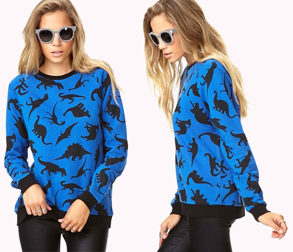 Forever 21 Quirky Dinosaur Sweatshirt