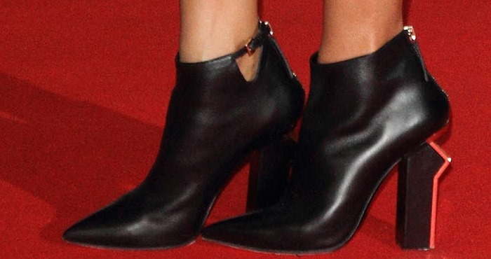 Nicole Scherzinger rocking Gianmarco Lorenzi ankle boots