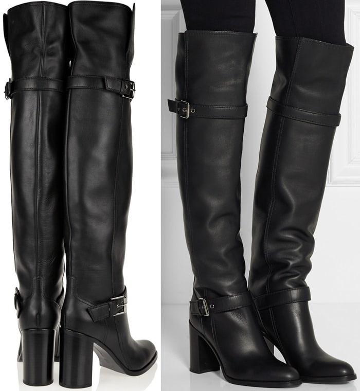 Gianvito Rossi Black Leather Over-the-knee Boots