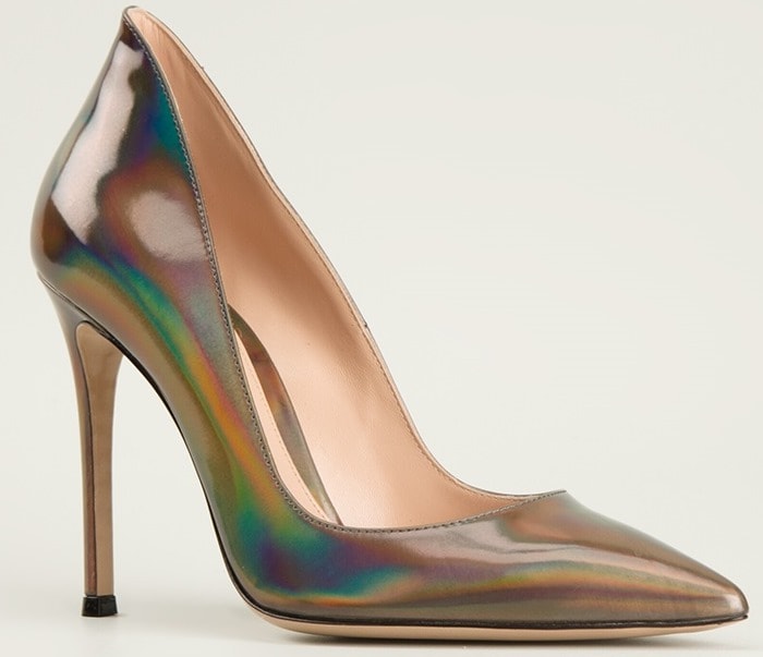 Gianvito Rossi Gold Ellipsis Pumps