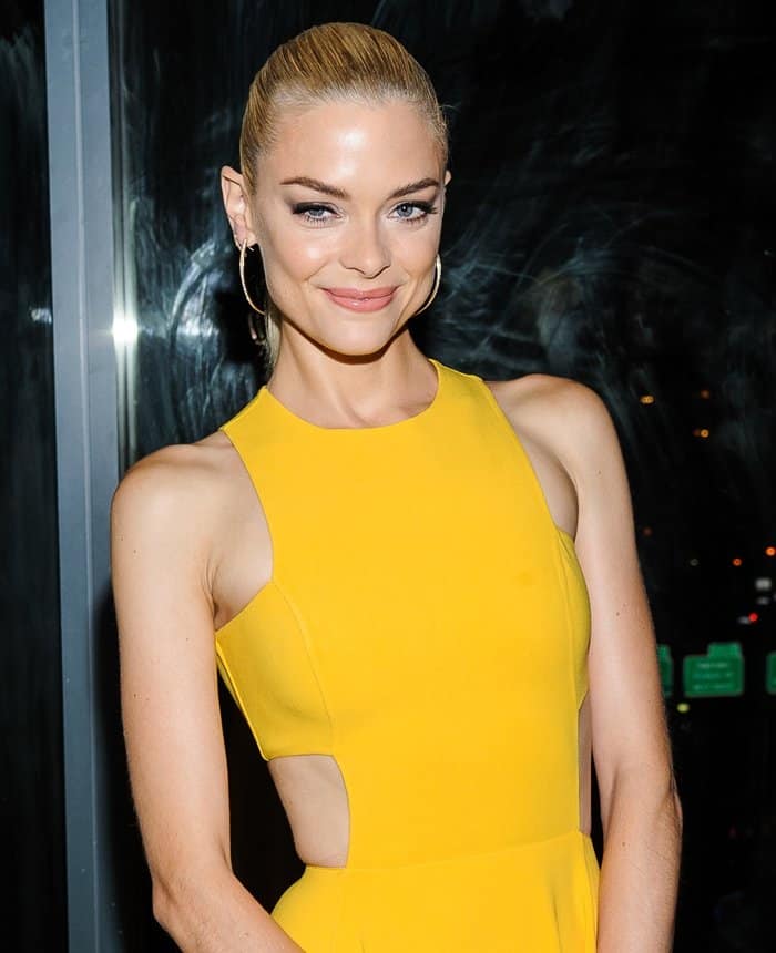 Jaime King in a yellow dress at the 2014 Gods Love We Deliver Golden Heart Awards