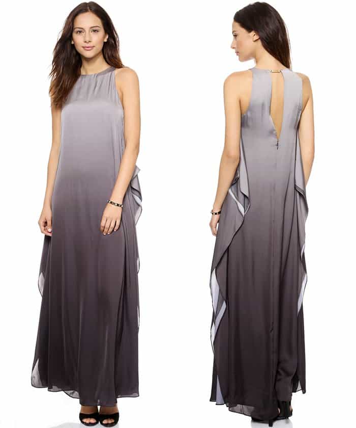 Halston Heritage Flowy Ombre Gown