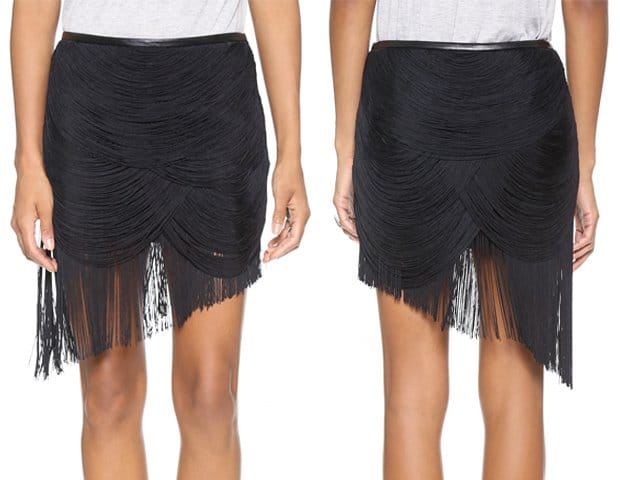 Haute Hippie Trapped Fringe Skirt