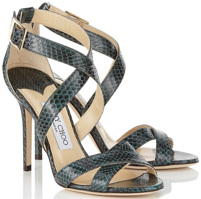 Jimmy Choo Green Lottie Sandals