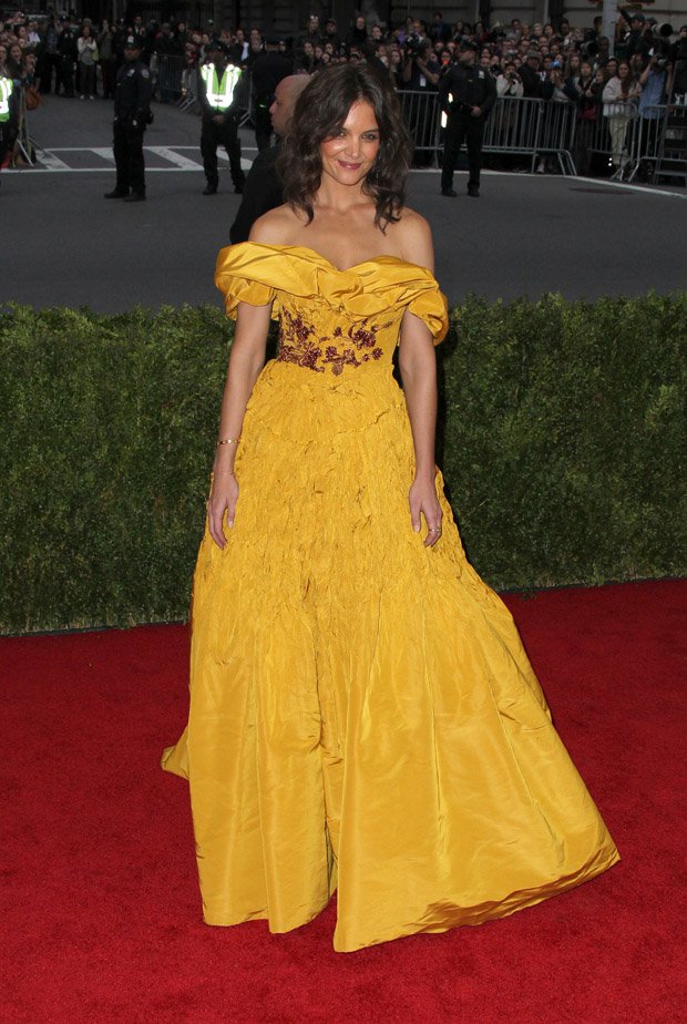Katie Holmes channels 'Beauty and the Beast' at the 'Charles James: Beyond Fashion' Costume Institute Gala at the Metropolitan Museum of Art on May 5, 2014, in New York City