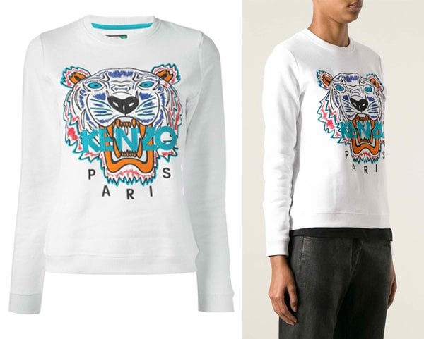 Kenzo Tiger Logo Embroidered Sweatshirt