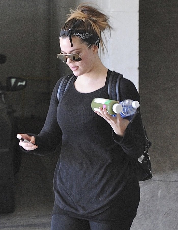 Khloe Kardashian wearing a thermal mullet shirt by Kings of Cole