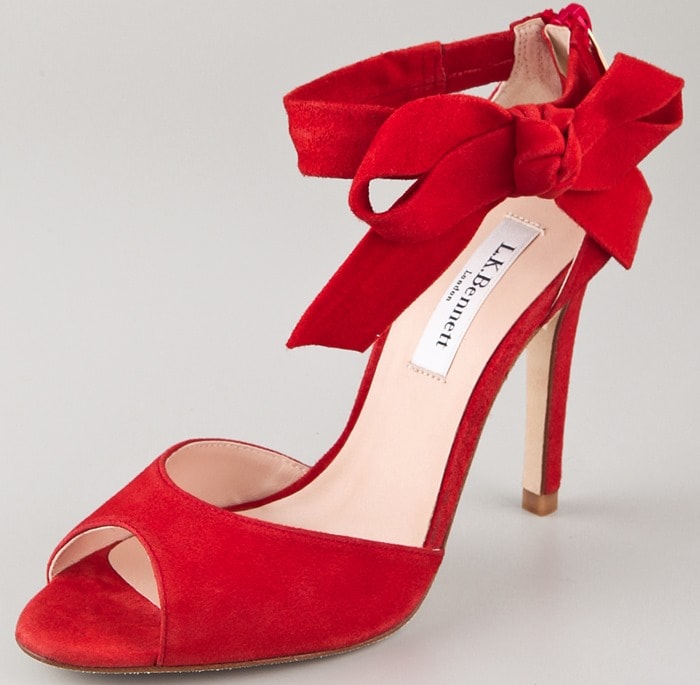 L.K. Bennett Agata Suede Bow Sandals