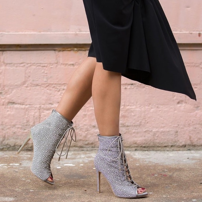 rhinestone booties outfit
