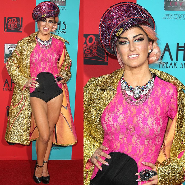 British singer Neon Hitch at the American Horror Story: Freak Show premiere