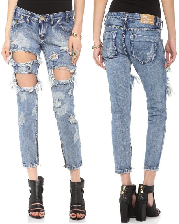 One Teaspoon Trashed Freebird Jeans, available for $139.00
