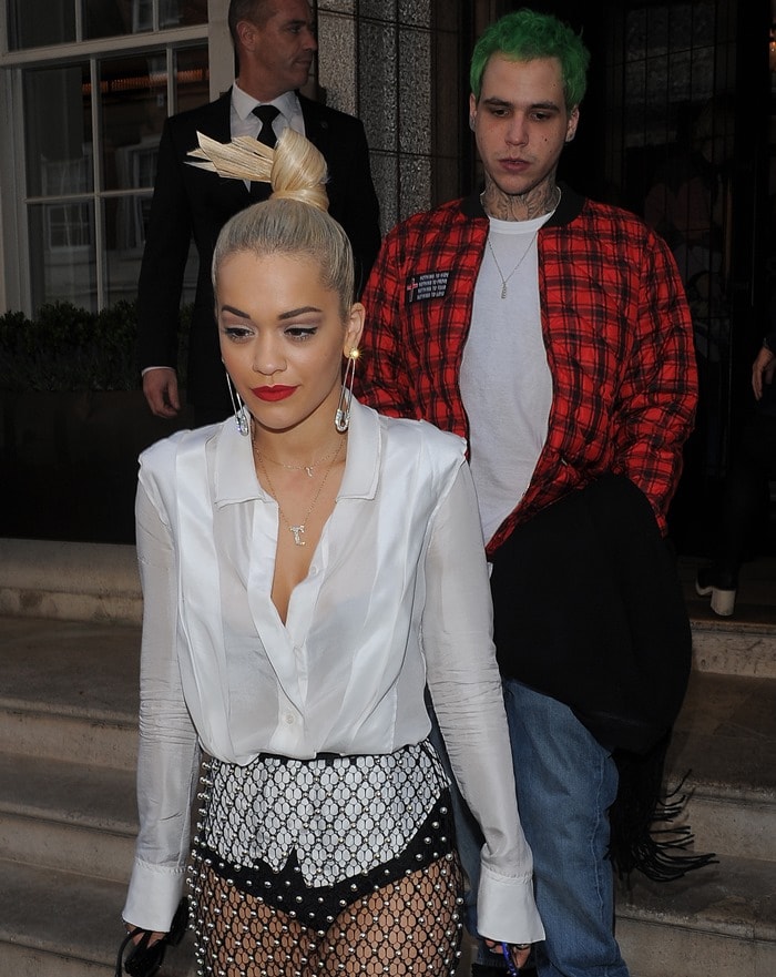 Rita Ora and her green-haired boyfriend Ricky Hilfiger on a date in London