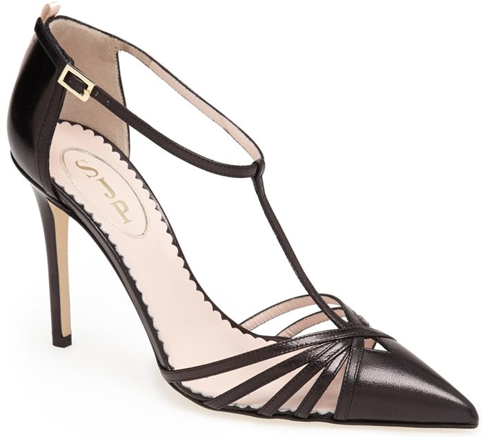 SJP 'Carrie' T-Strap Pump Black