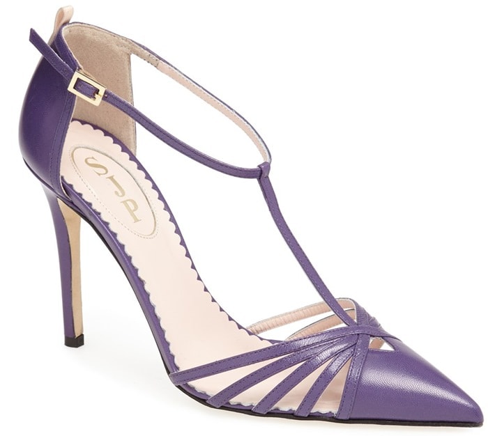 SJP 'Carrie' T-Strap Pump Purple