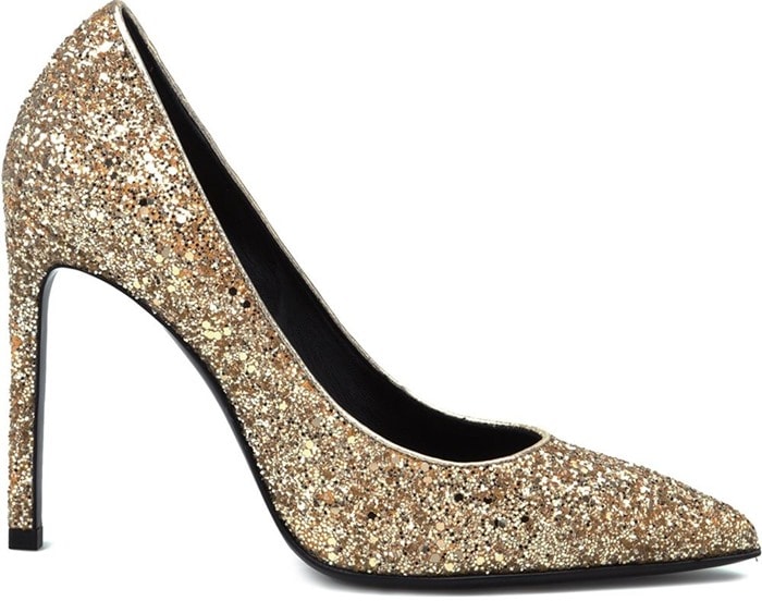 Saint Laurent Gold Paris Pumps