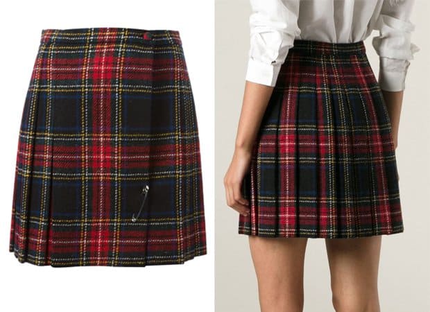 Saint Laurent Tartan Mini Skirt
