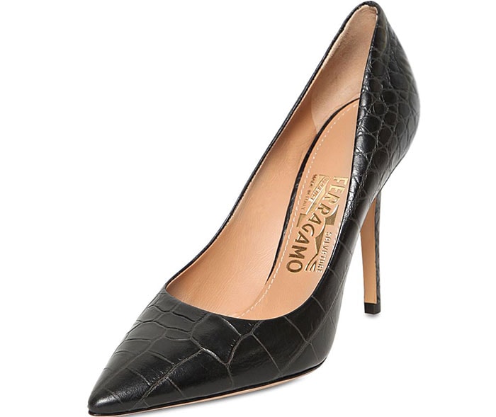 Salvatore Ferragamo Susi Croc Pumps