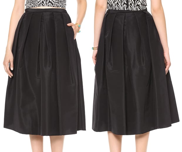 Tibi Silk Faille Skirt