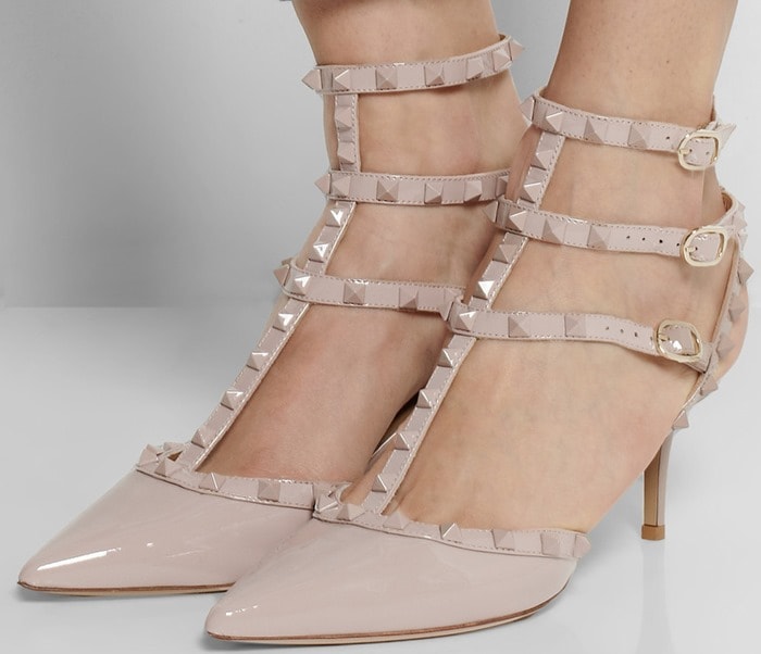 Valentino Rockstud patent-leather pumps