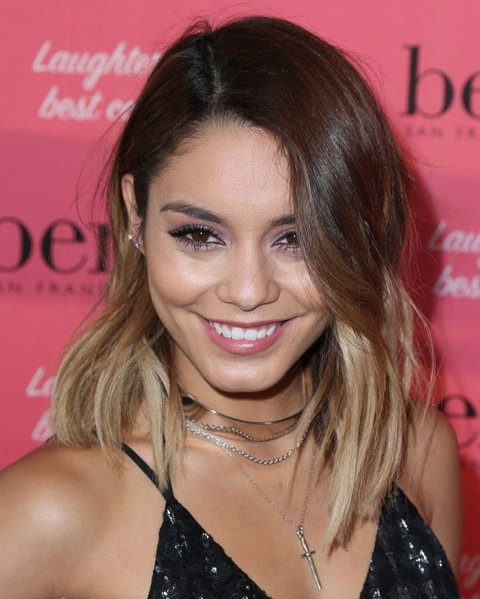 Vanessa Hudgens attends the Benefit Cosmetics National Wing Women Weekend Kick-Off event held at Space 15 Twenty in Los Angeles on September 26, 2014