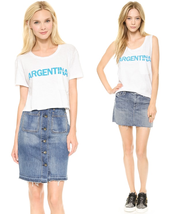 Textile Elizabeth and James Cropped Argentina Tee and Argentina Dean Tank