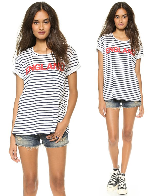 Striped Bowery England Tee