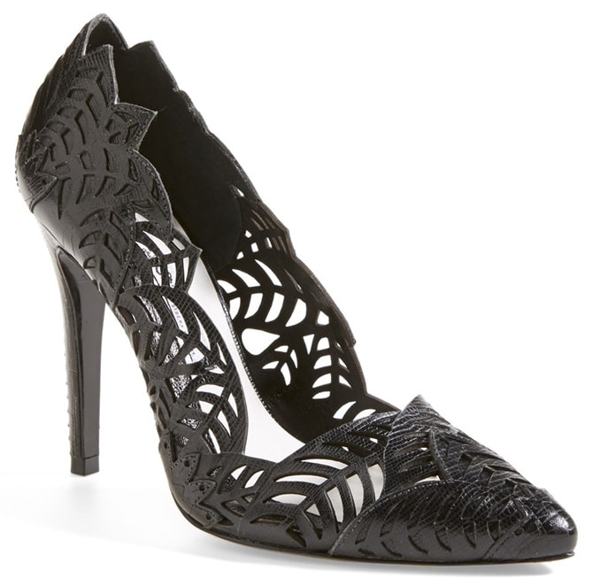 Alice + Olivia Floral Cutout Pumps