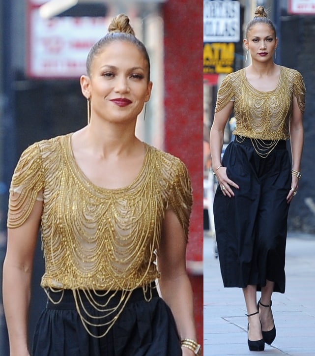 Jennifer Lopez at the Hollywood week auditions for American Idol held at The Orpheum Theatre in Los Angeles on October 30, 2014