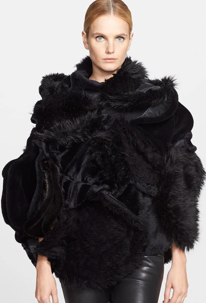 Junya Watanabe Faux Fur Cape