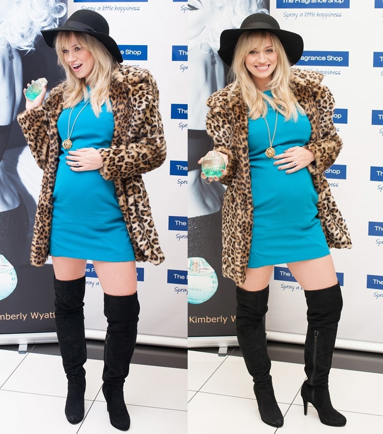 Kimberly Wyatt at the launch of her fragrance line at Westfield Shepherds Bush shopping center in London
